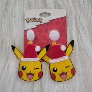 Pokémon Pikachu Santa Earrings